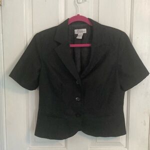 Black short sleeved blazer